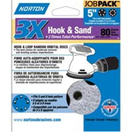 Norton Co Norton 4033 5Xuh 3X Hook & Loop Sand Disc 80 3309267